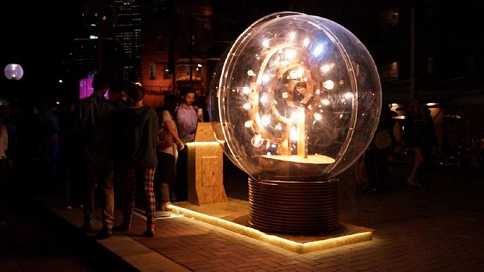 Lighting display at the Vivid Festival in Sydney