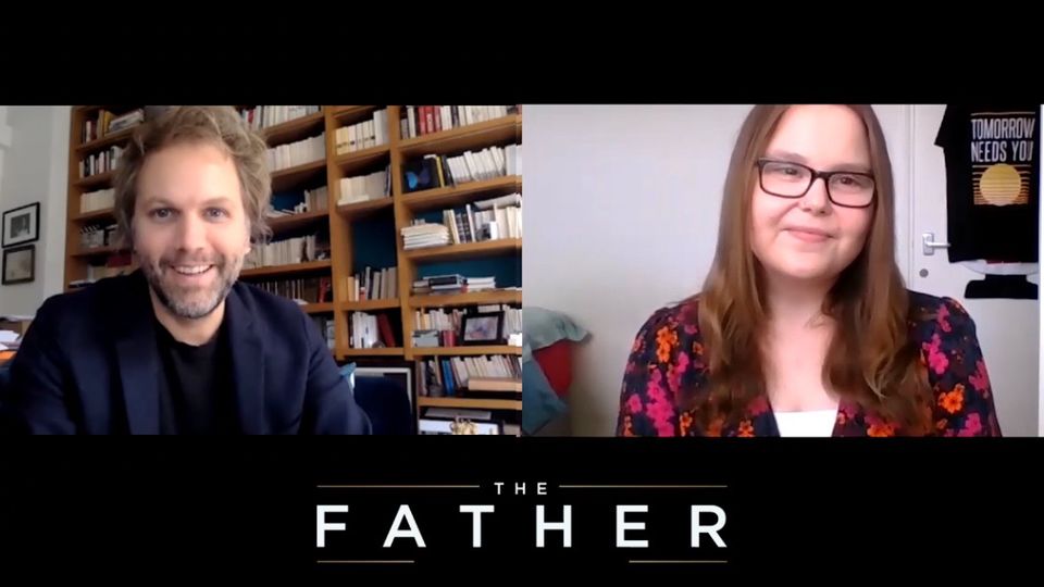 Shannon Theumer interviewing Florian Zeller online