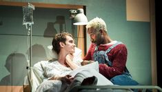 BA Acting graduate Andrew Garfield was nominated for his role in Angels in America, seen here with fellow Central alum Nathan Stewart-Jarrett