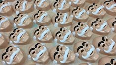 Mr. Robot Masks - a male mask with a big white moustache and dark eyebrows