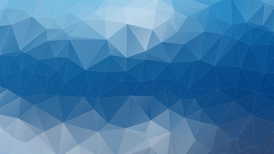 An abstract blue and white geometric pattern