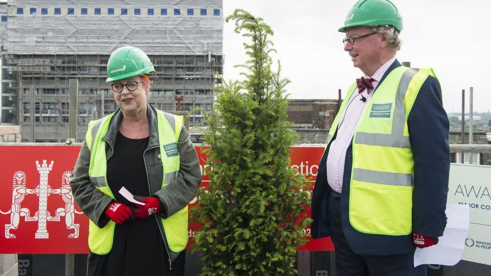 Jo Brand - North Block Topping Out Ceremony