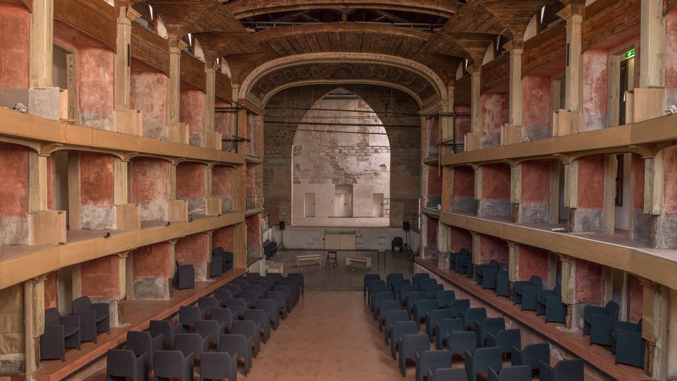 Model of interior of Teatro Garibaldi