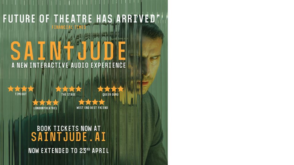 Saint Jude show poster with information such as dates and times of the show