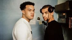 Two men in a recording studio