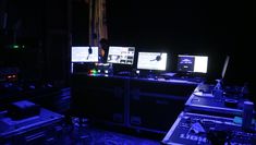 Lighting equipment backstage of the Embassy Theatre at the New Technology Showcase 2022 