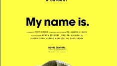 Person in with a line across their eyes in front of a yellow background, My Name Is - film poster