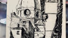 Charcoal Drawing for The Royal Academy of Music's 'The Light In The Piazza 