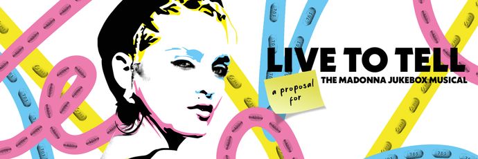 Madonna, with pastel colours promoting 'Live to Tell'