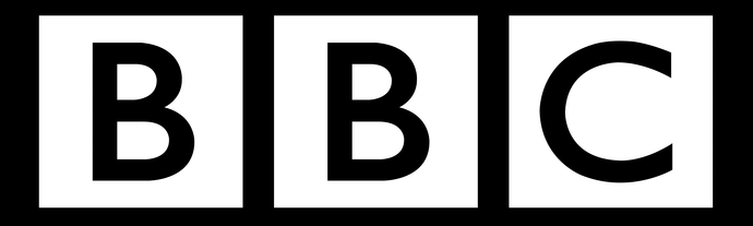 BBC Logo black on white and black background