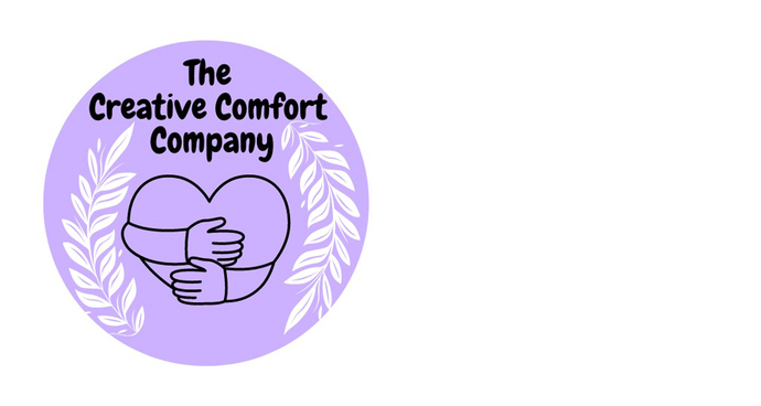 The Creative Comfort Company logo, hands hugging a heart