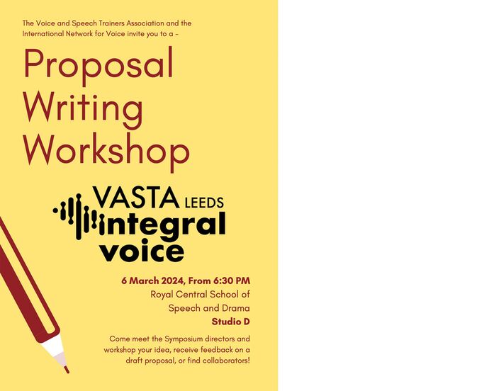 Poster with event information for 'Proposal Writing Workshop'.